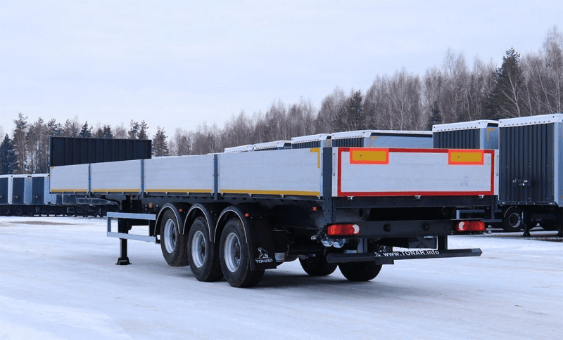 Полуприцеп бортовой Тонар B3-13/K (с кониками), борта 630 мм-0