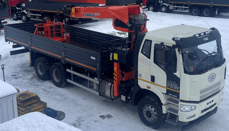 Кран-манипулятор HANGIL HGC976 8 тонн на шасси FAW 3250 6×4-1