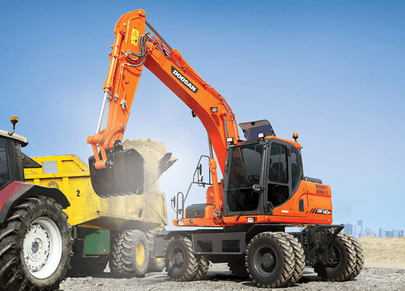 Колесный экскаватор DOOSAN DX140W-3